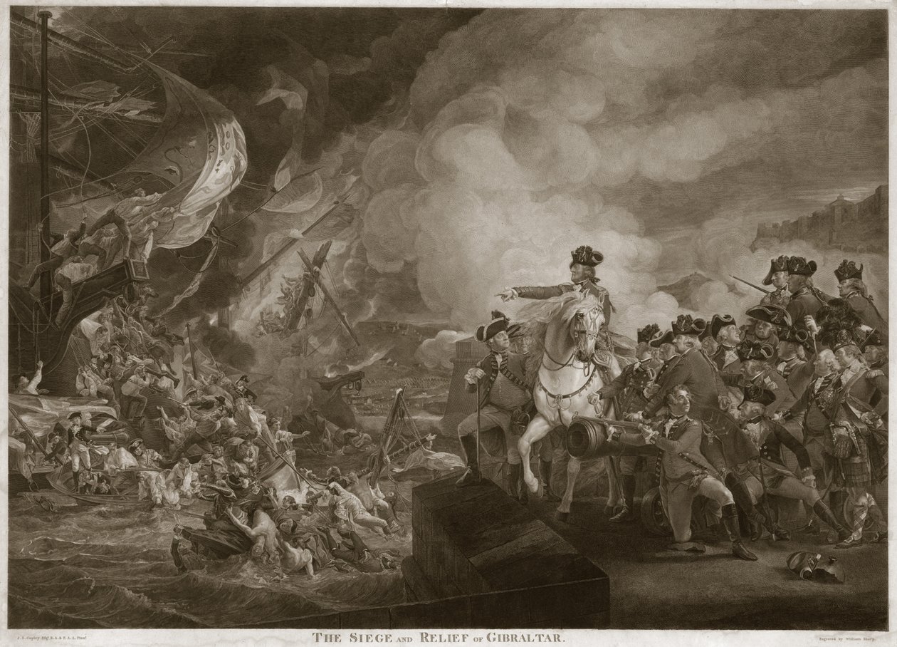 The Siege and Relief of Gibraltar, pubi. 1810 tekijältä John Singleton Copley