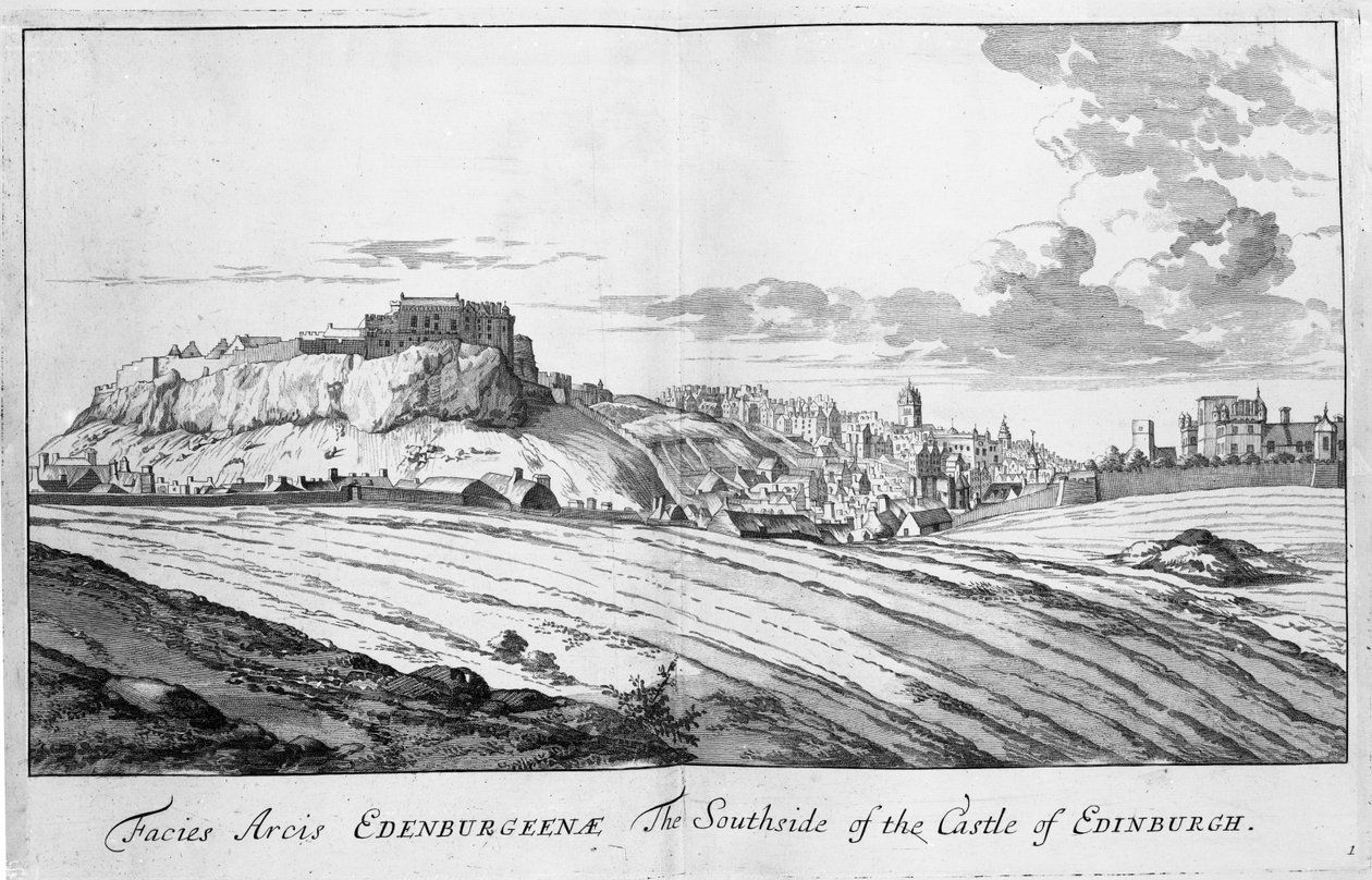 Edinburghin linnan eteläpuoli, John Slezerin Theatrum Scotiaesta, 1693 tekijältä John Slezer