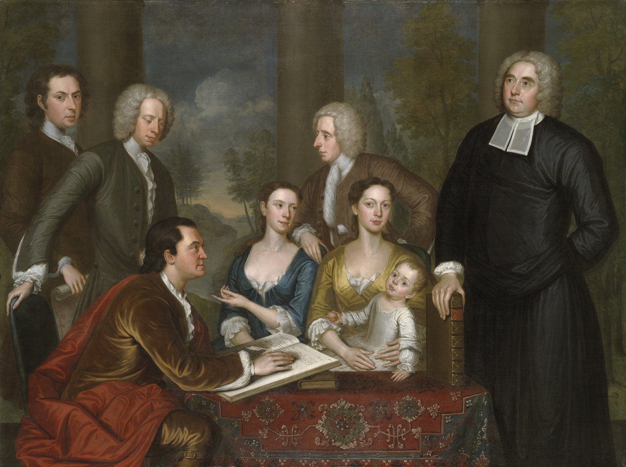Bermuda-ryhmä, Dean Berkeley ja hänen lähipiirinsä, 1728, uusittu 1739 tekijältä John Smibert