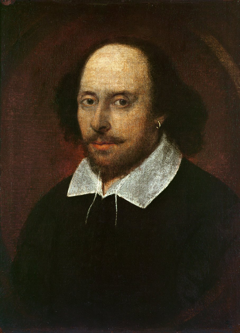 William Shakespearen (1564-1616) muotokuva n. 1610 tekijältä John Taylor