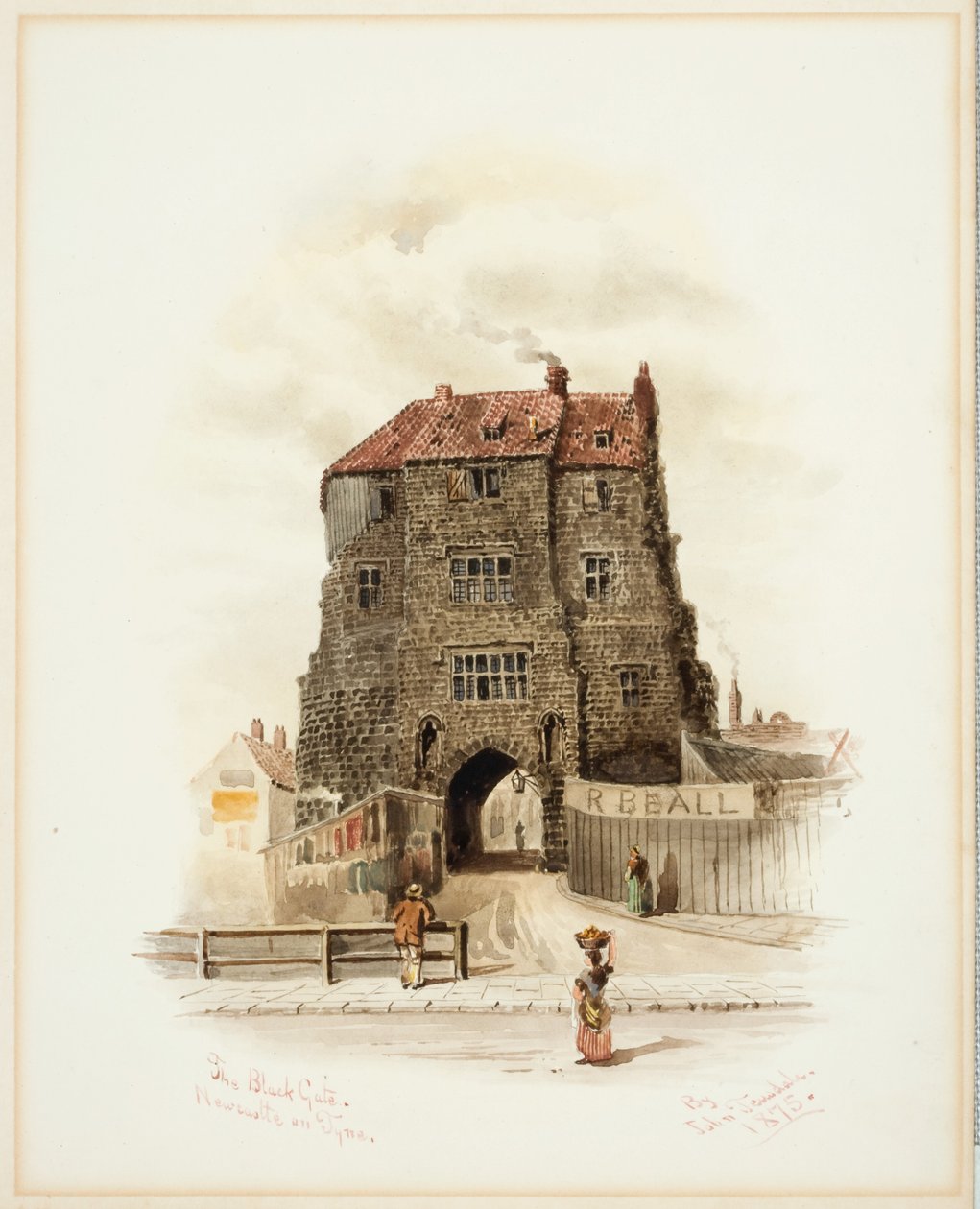 The Black Gate, Newcastle upon Tyne (vartalon väri) tekijältä John Teasdale