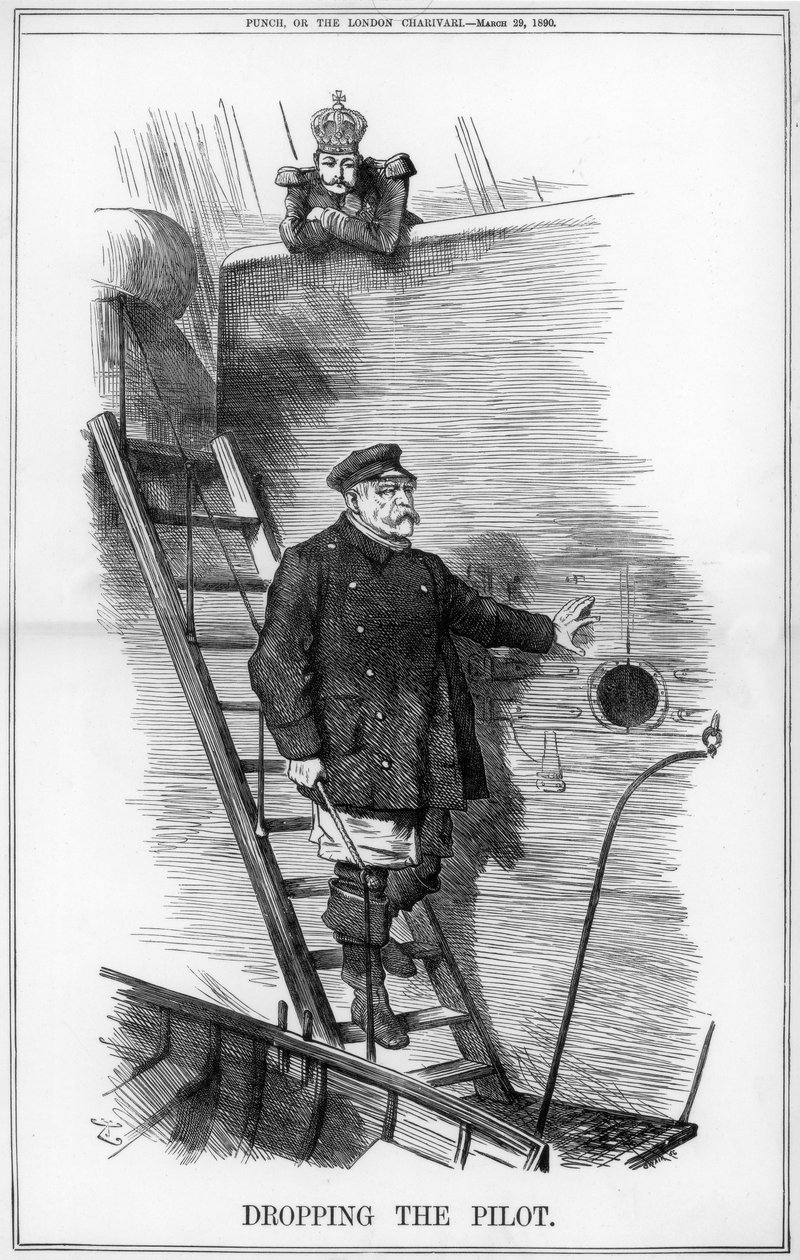 Pilotin pudottaminen, Punch 29. maaliskuuta 1890. tekijältä John Tenniel