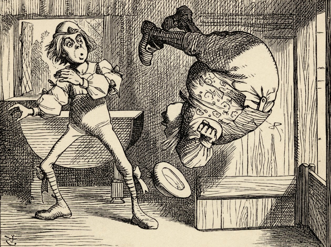 Isä William tekee takaiskun Lewis Carrollin teoksesta "Liisan seikkailut ihmemaassa", julkaistu 1891 tekijältä John Tenniel