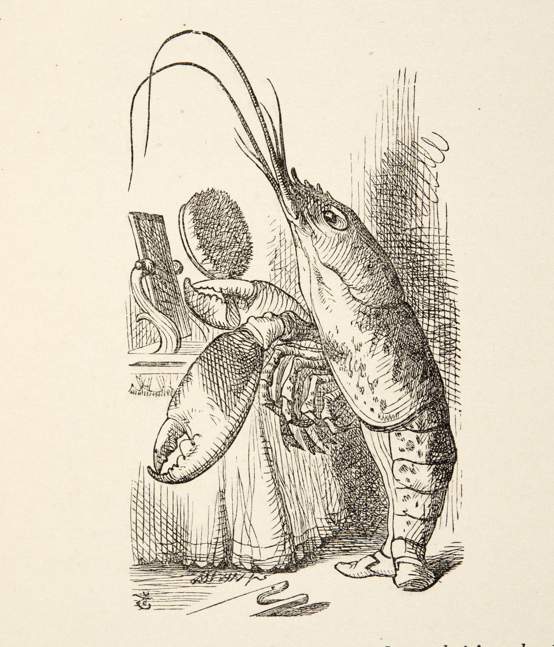 Hummerin ääni, Lewis Carrollin (1832 - 98) teoksesta Alices Adventures in Wonderland, julkaistu 1891 tekijältä John Tenniel
