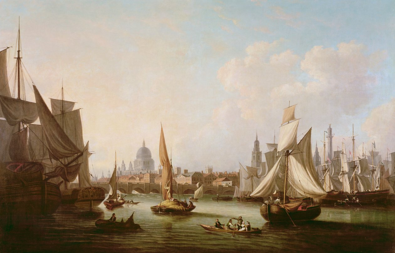 Näkymä Thames-joelle tekijältä John Thomas Serres