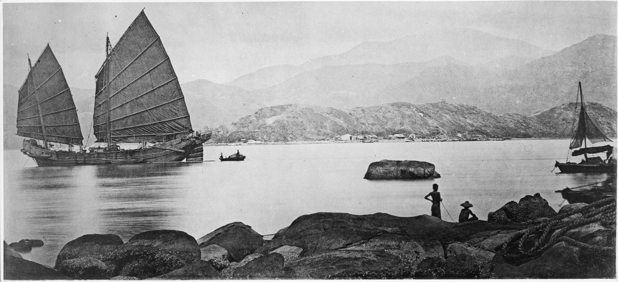 Canton Junk, n. 1867-1872 tekijältä John Thomson