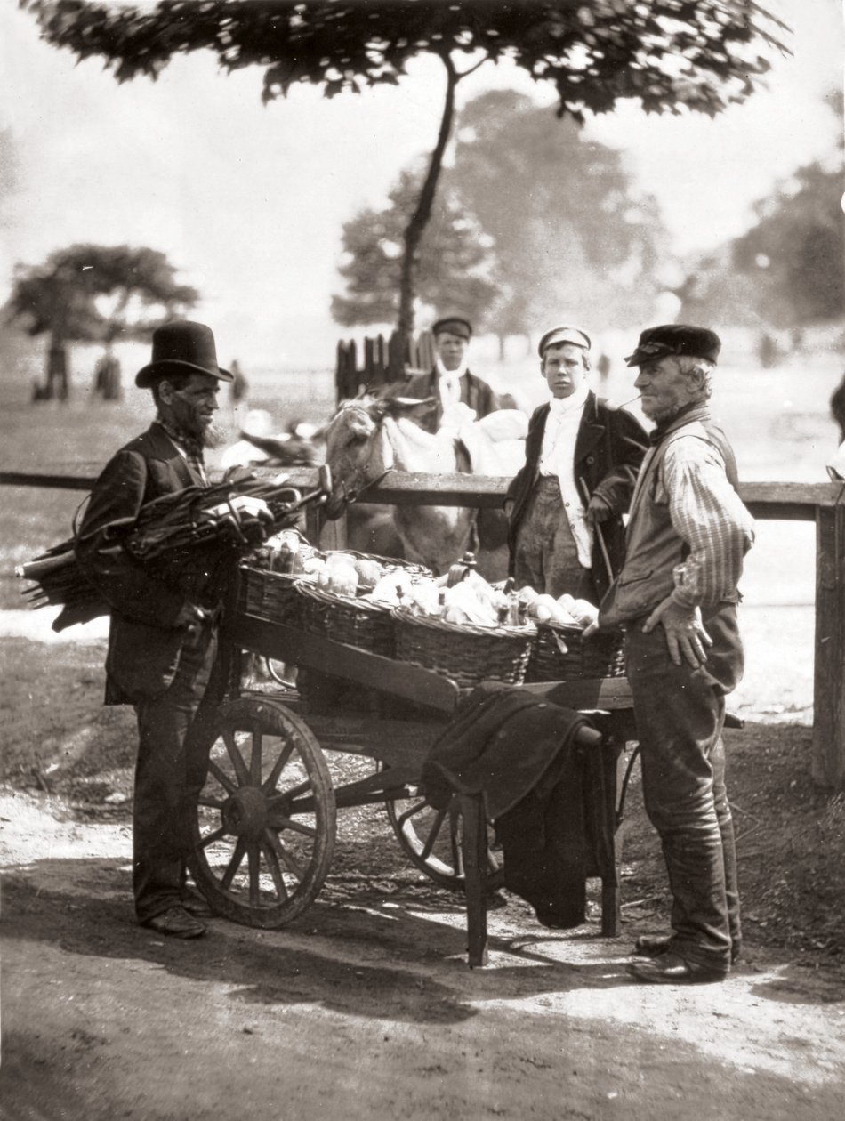 Mush-Fakers and Ginger-Beer Makers, J. Thomsonin ja Adolphe Smithin teoksesta Street Life in London, 1877 tekijältä John Thomson