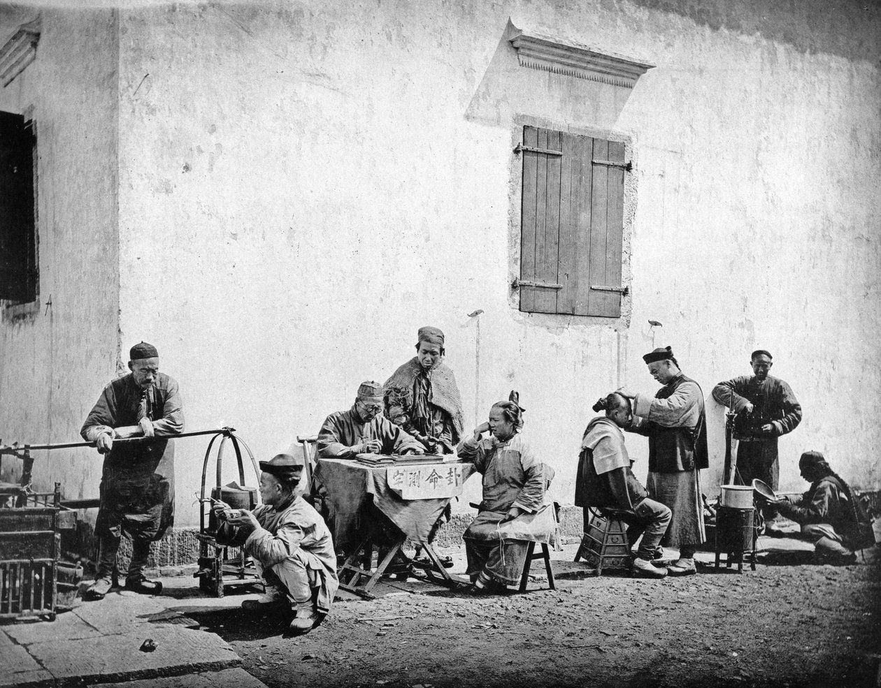 Street Groups, Kiu-Kiang, n. 1867-72 tekijältä John Thomson