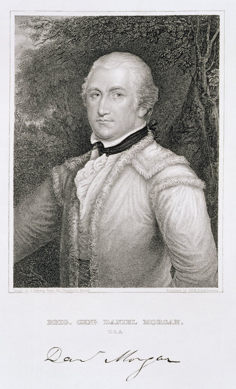 Prikaatikenraali Daniel Morgan (1736-1802), kaiverrus John Francis Eugene Prud