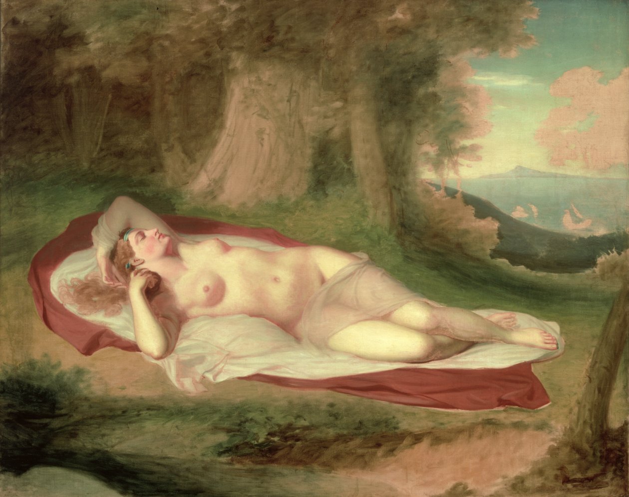Ariadne unessa Naxoksen saarella, 1831 tekijältä John Vanderlyn