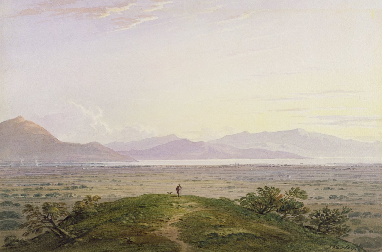 The Plains of Marathon, 1834 (grafiitti ja wc, naarmuuntunut paperille) tekijältä John Varley