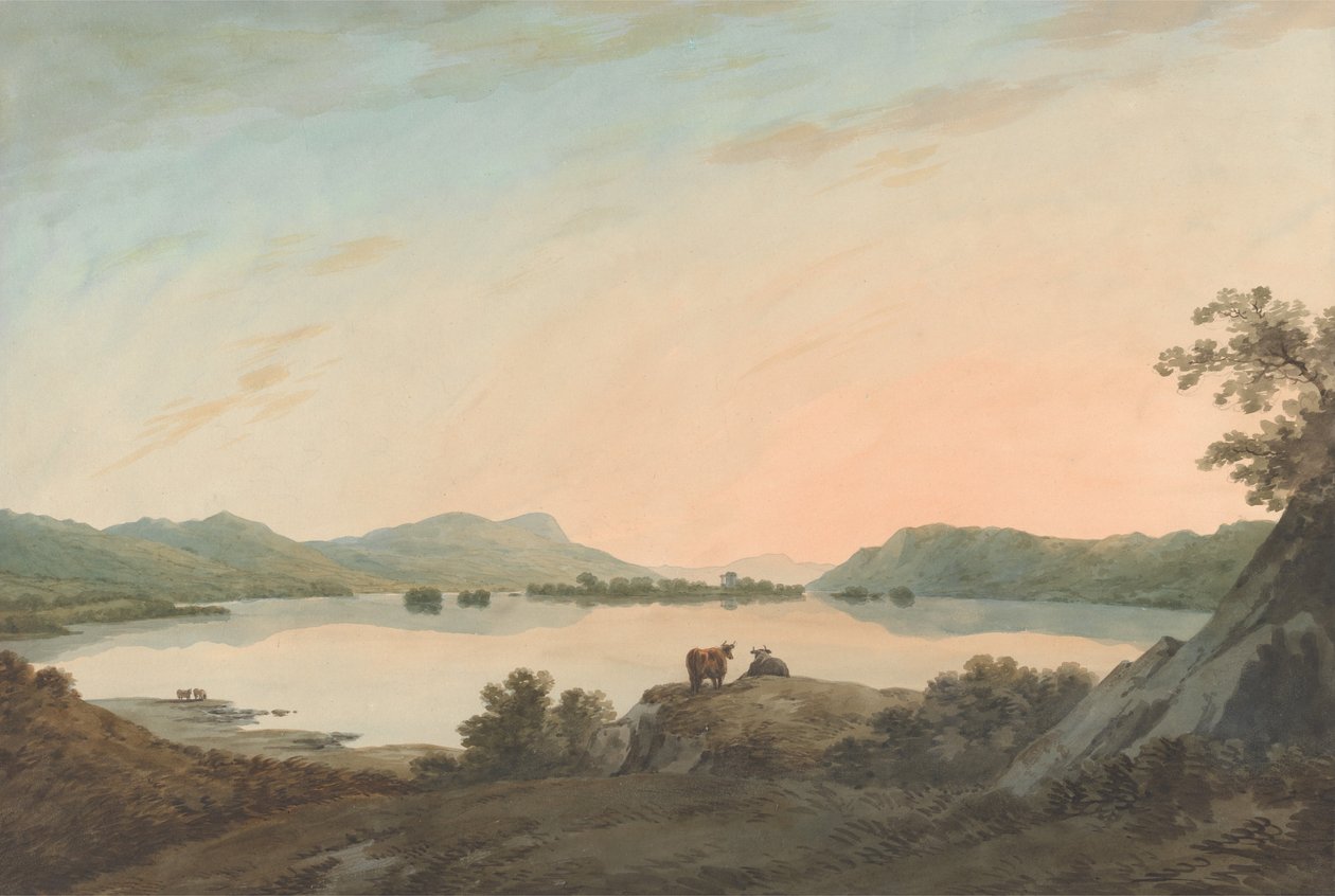 Windermere -järvi Calgarthista ja Belle Isle tekijältä John Warwick Smith