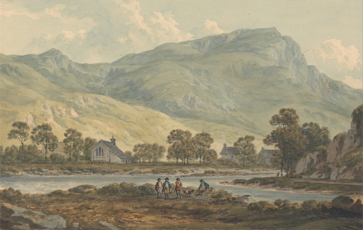 Beddgelertin luostari, Caernarvonshire tekijältä John Warwick Smith