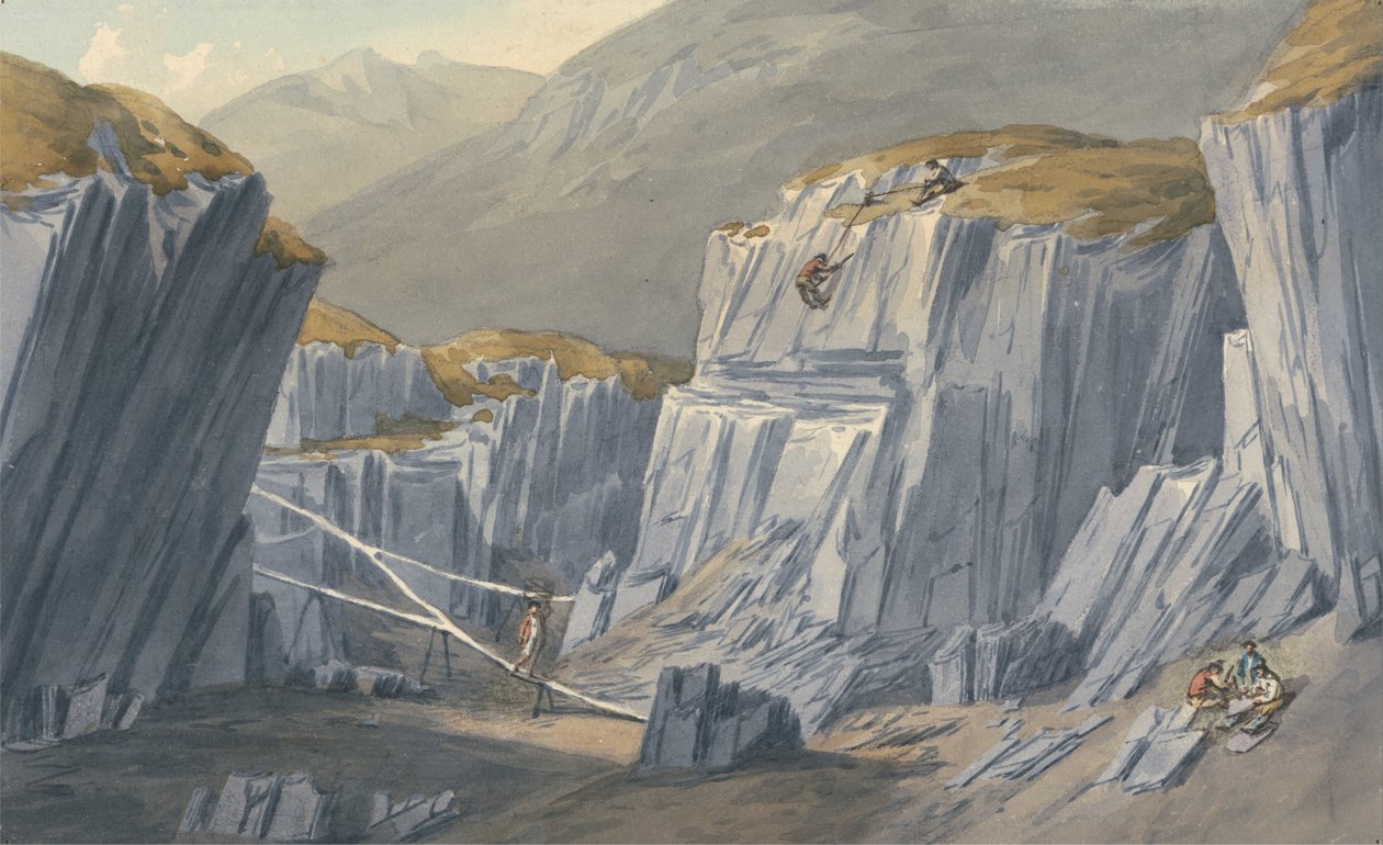 Liuskekivikaivokset Bron Llwydissä tekijältä John Warwick Smith