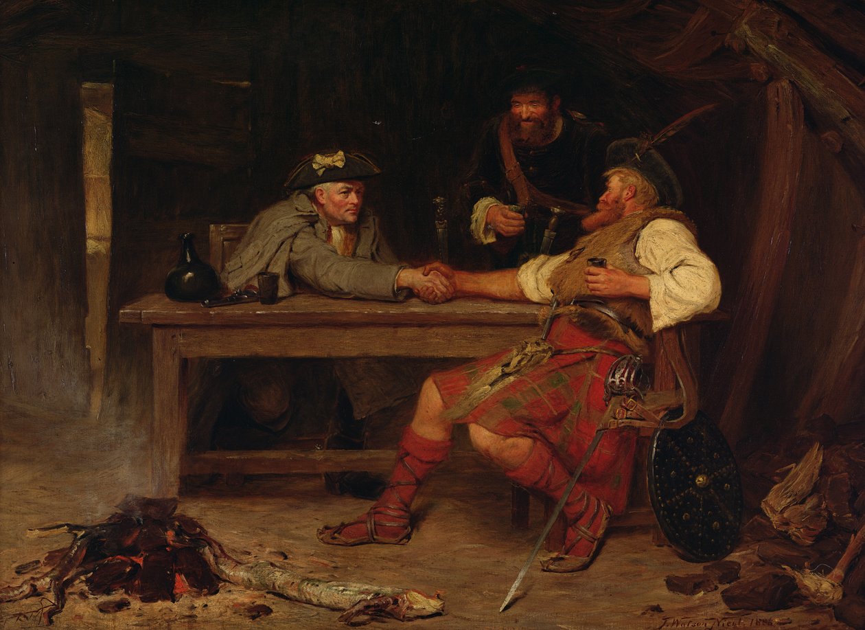 Paremmin tai huonommin - Rob Roy ja Baillie, 1886 tekijältä John Watson Nicol