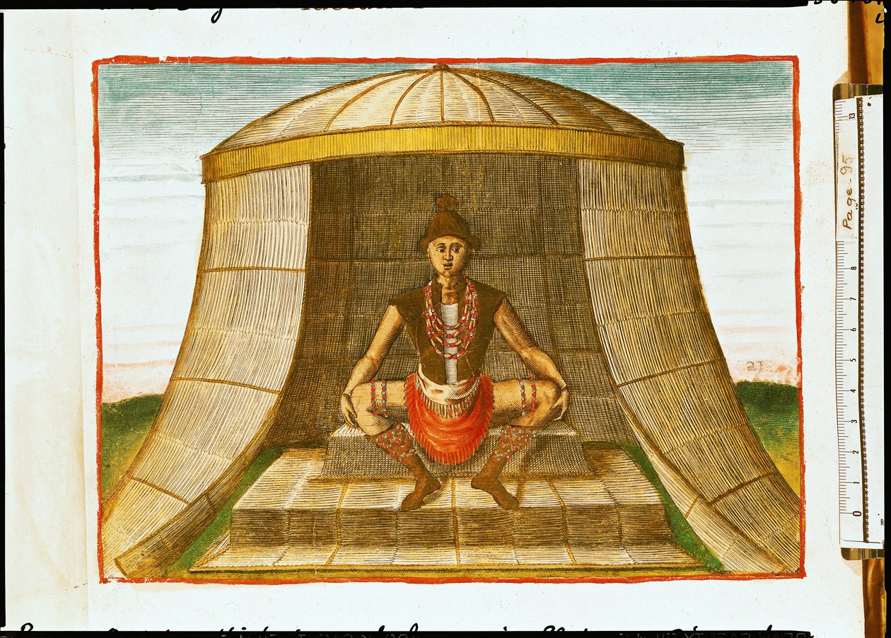 Idol Kiwasa, "Admiranda Narratiosta...", kaivertanut Theodore de Bry (1528-98) 1585-88 tekijältä John White