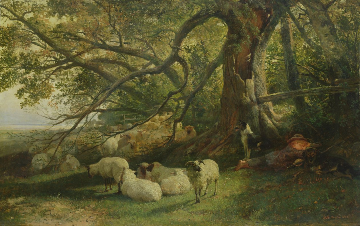 Lepäävä lauma, 1863 tekijältä John William Bottomley