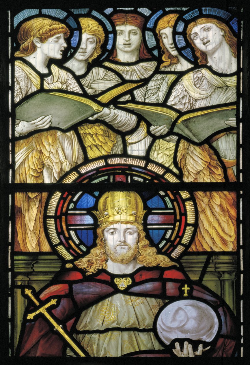Christ in Majesty, Te Deum, East Window c.1888 finn tekijältä John William Brown