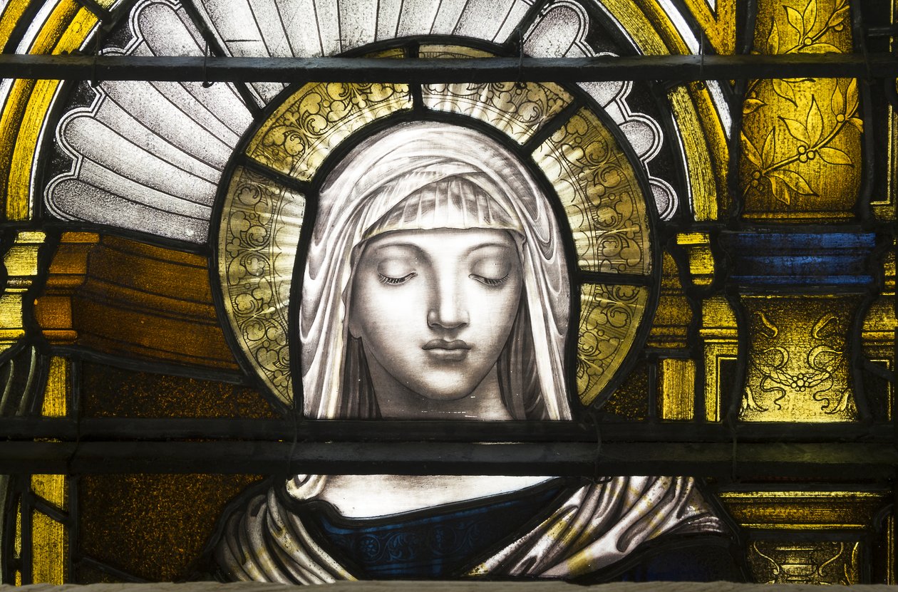 Oxford, Trinity College, James Powell & Sons, John William Brown (1842-1928), St Catherine, 1885finn tekijältä John William Brown