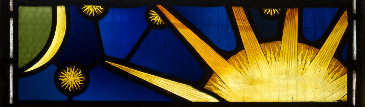 Sun & Moon, Creation, Te Deum, East Window, n.1888 tekijältä John William Brown