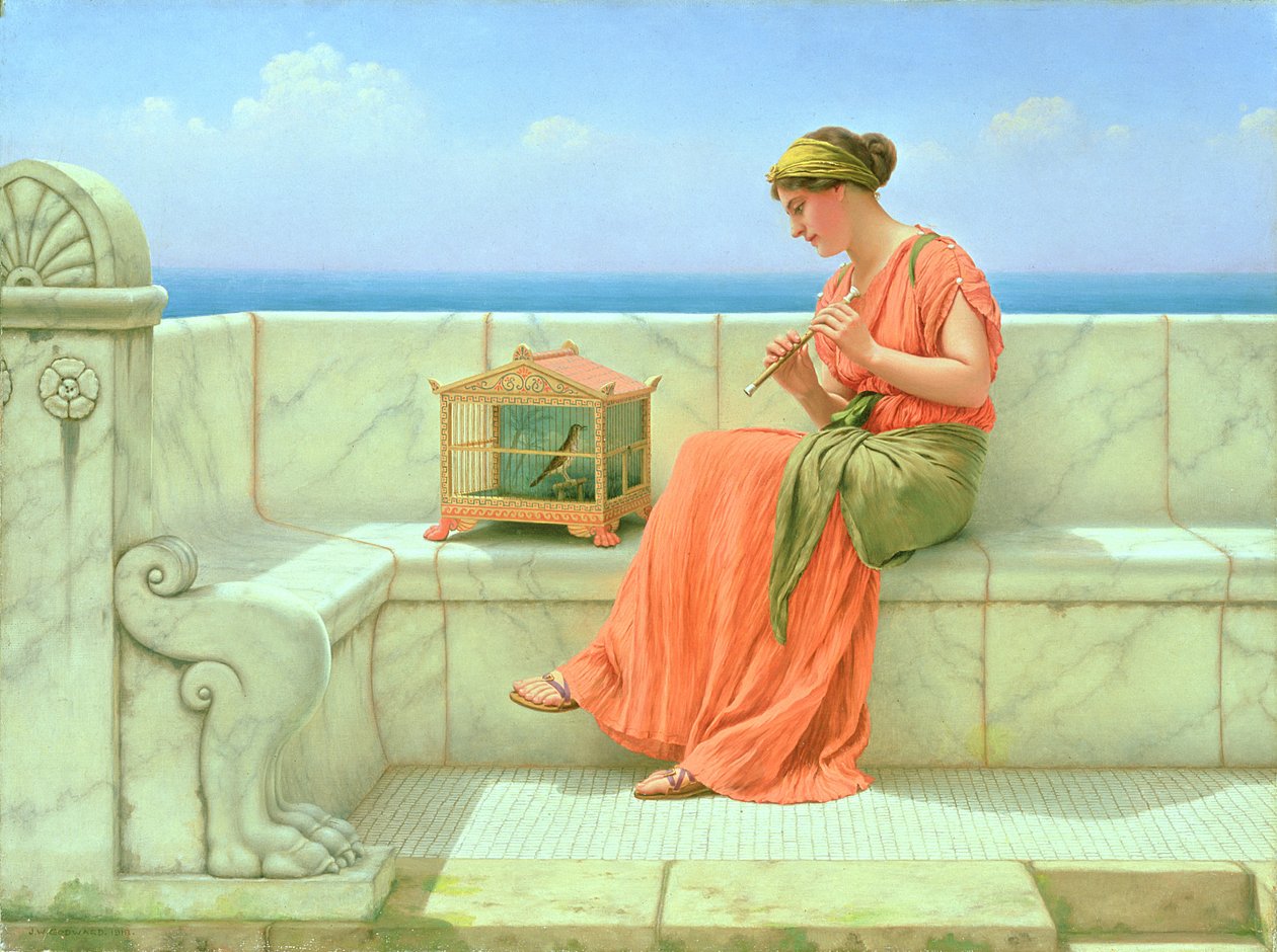 Sweet Sounds, 1918 tekijältä John William Godward