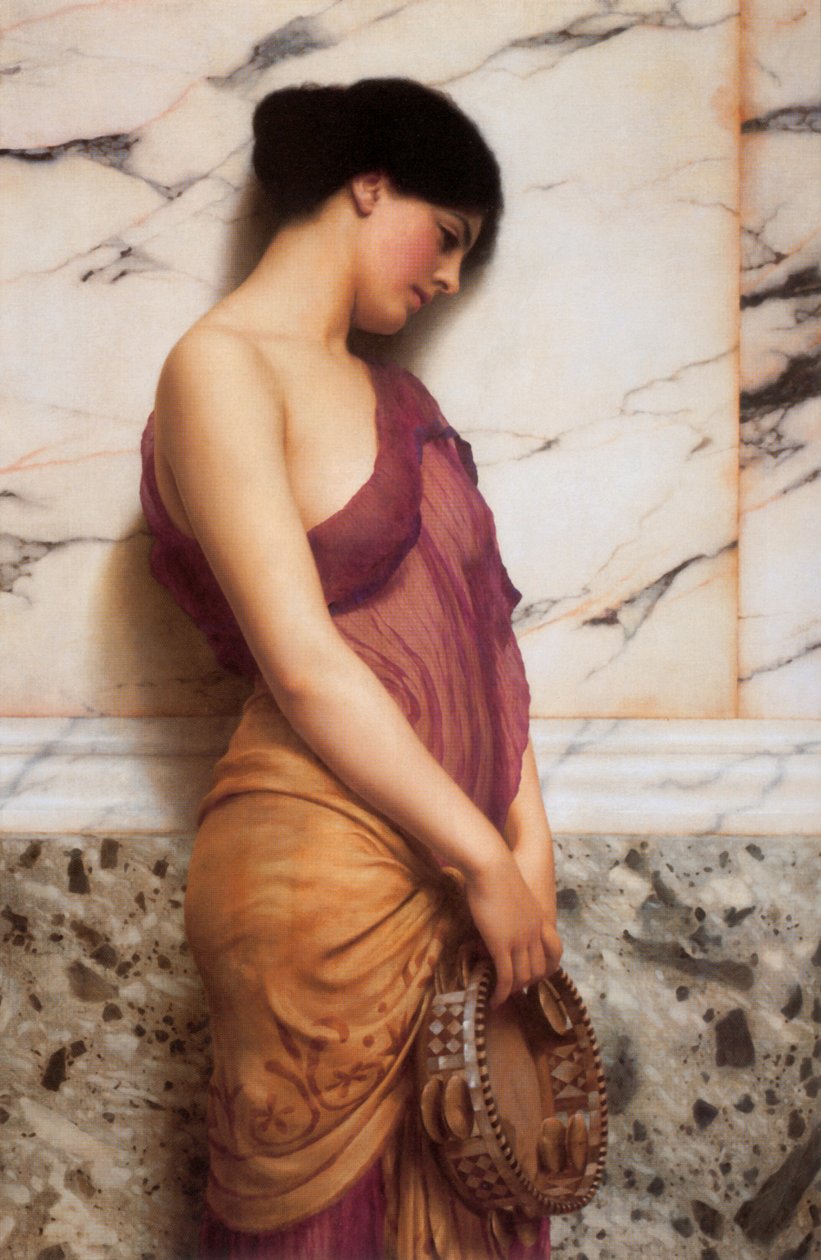 Tamburiinityttö tekijältä John William Godward