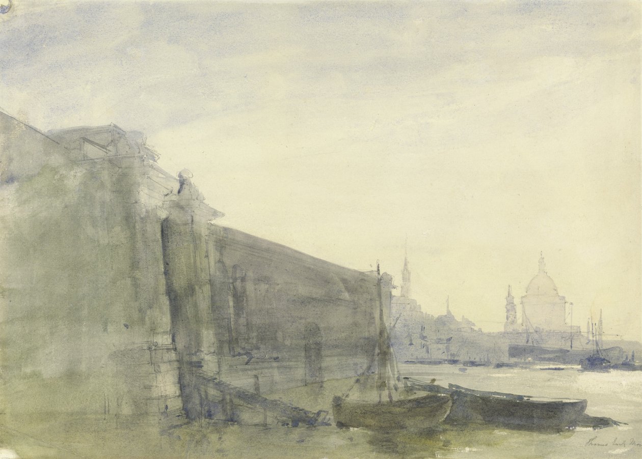 Thames, Early Morning, Toward St. Paul