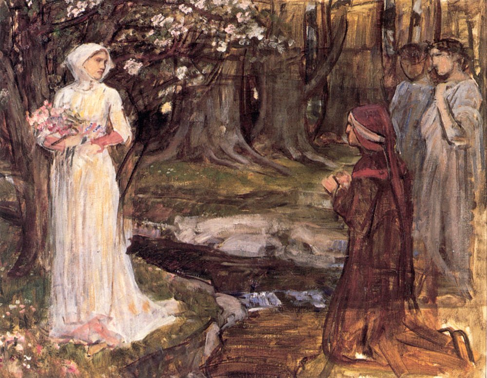 Dante ja Matilda tekijältä John William Waterhouse