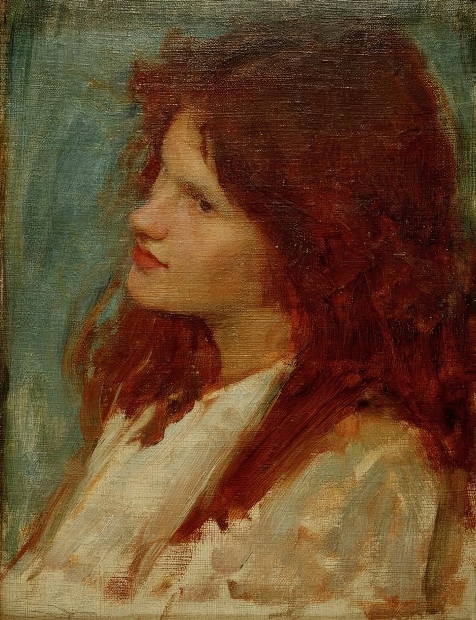 Tytön pää tekijältä John William Waterhouse