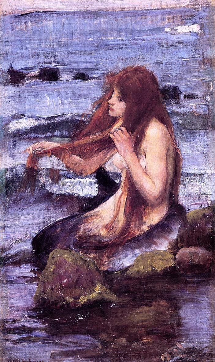 Luonnos merenneidolle tekijältä John William Waterhouse