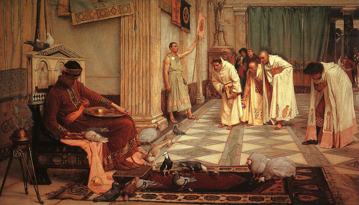 Keisari Honoriuksen suosikit tekijältä John William Waterhouse
