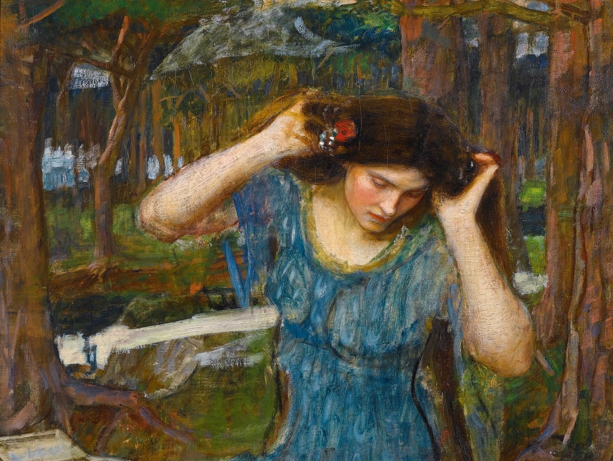 Vain Lamorna, Tutkimus Lamiaa varten tekijältä John William Waterhouse