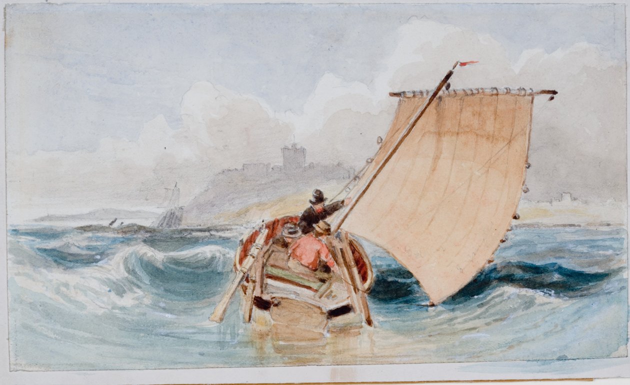 Coble off Bamburgh (vartalon väri) tekijältä John Wilson Carmichael