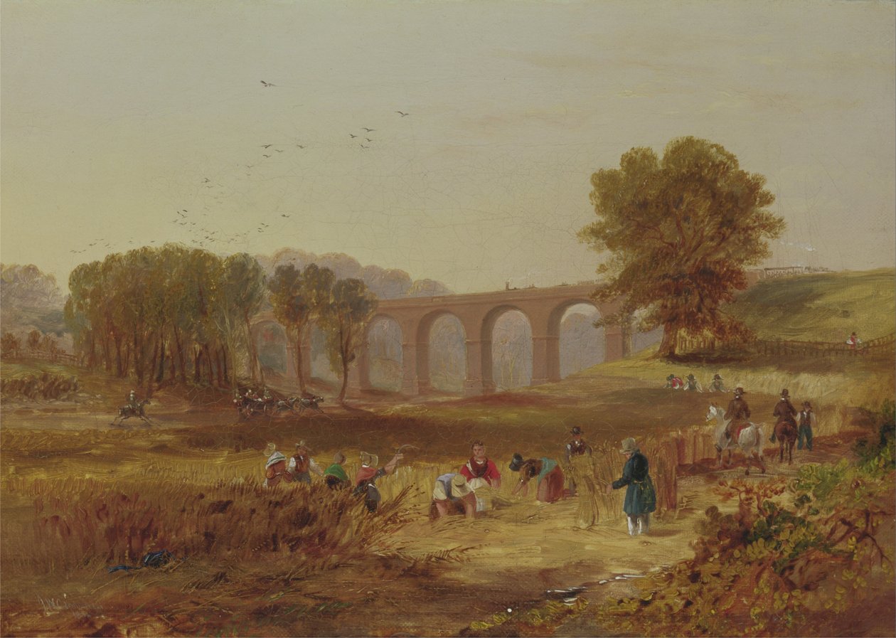 Corby Viaduct, Newcastle ja Carlisle Railway tekijältä John Wilson Carmichael