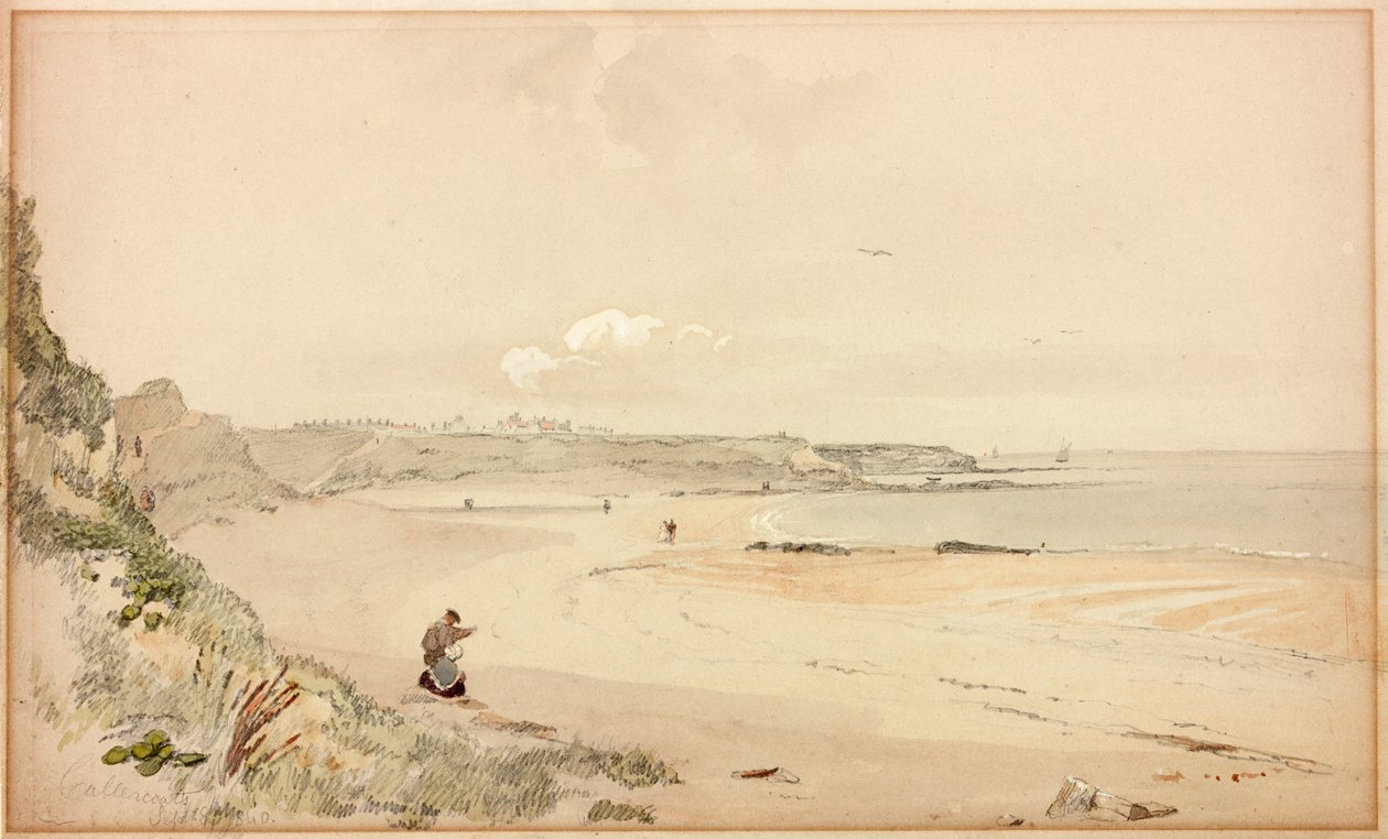 Cullercoats Bay, 8. syyskuuta 1840 (vartalon väri) tekijältä John Wilson Carmichael