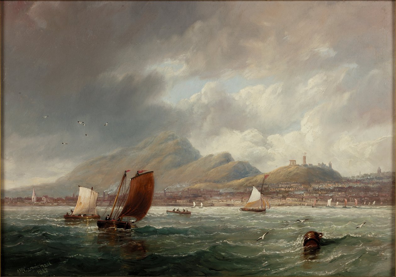 Leith ja Edinburgh Firth of Forthista, 1847 tekijältä John Wilson Carmichael