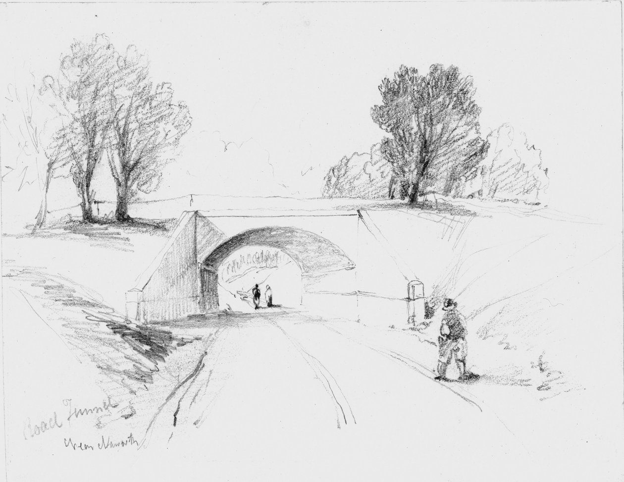 Maantietunneli Naworthin lähellä, 1836 tekijältä John Wilson Carmichael