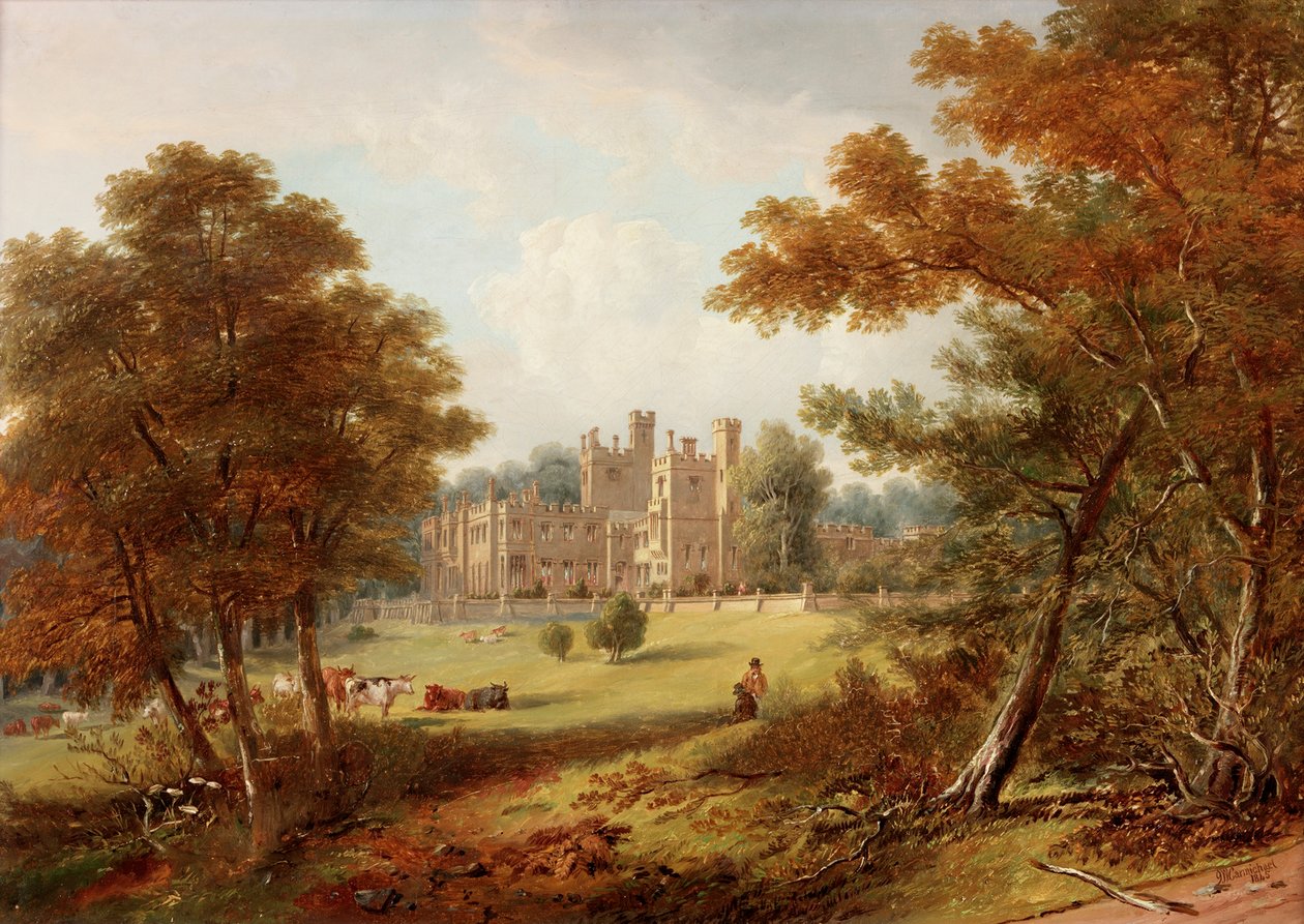 The Garden Front, Beaufront Castle, 1845 tekijältä John Wilson Carmichael