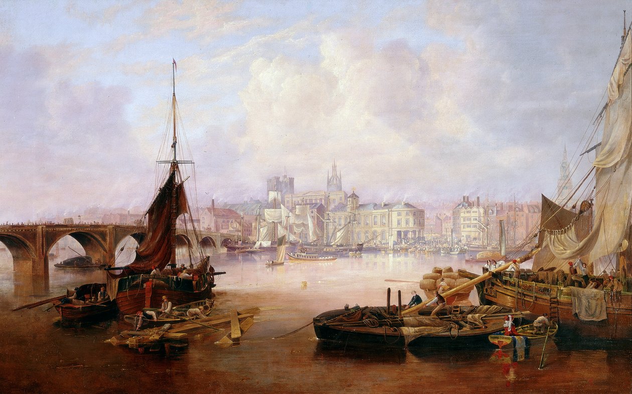 Pormestarin proomu Tyne-joella, 1828 tekijältä John Wilson Carmichael