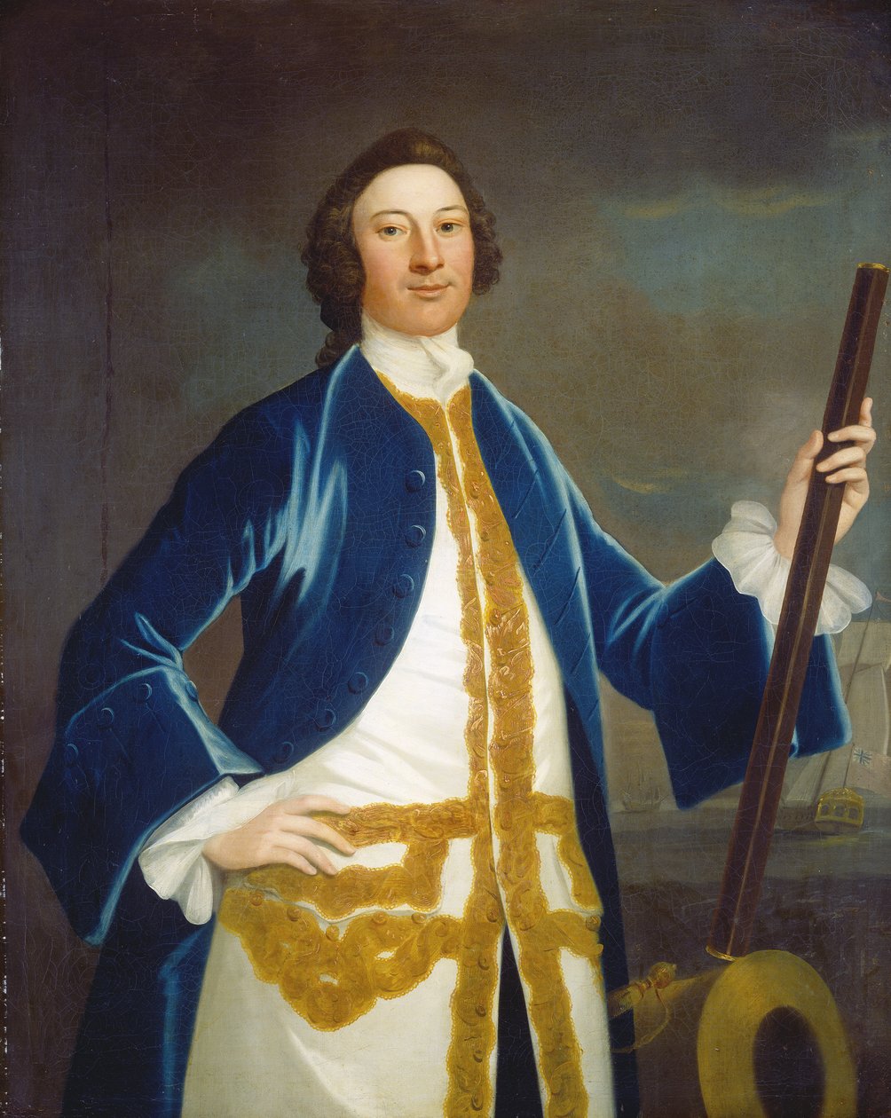 Tunnistamaton brittiläinen merivoimien upseeri, noin 1745 tekijältä John Wollaston