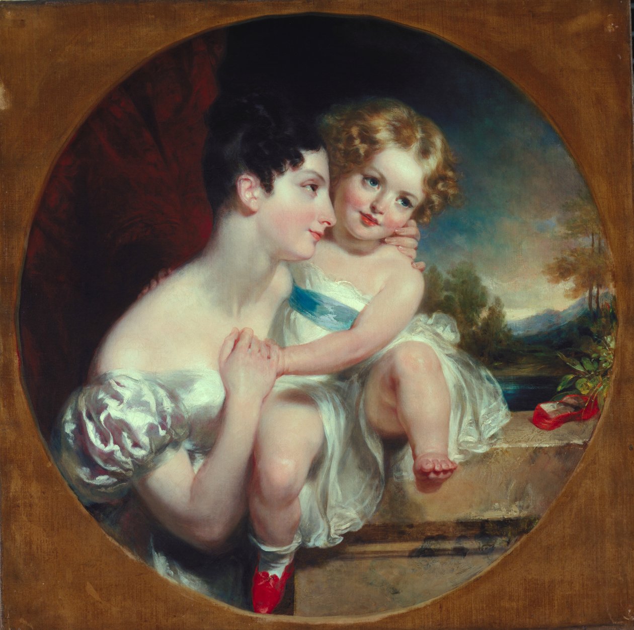 Äiti ja lapsi, n. 1840-45 tekijältä John Wood