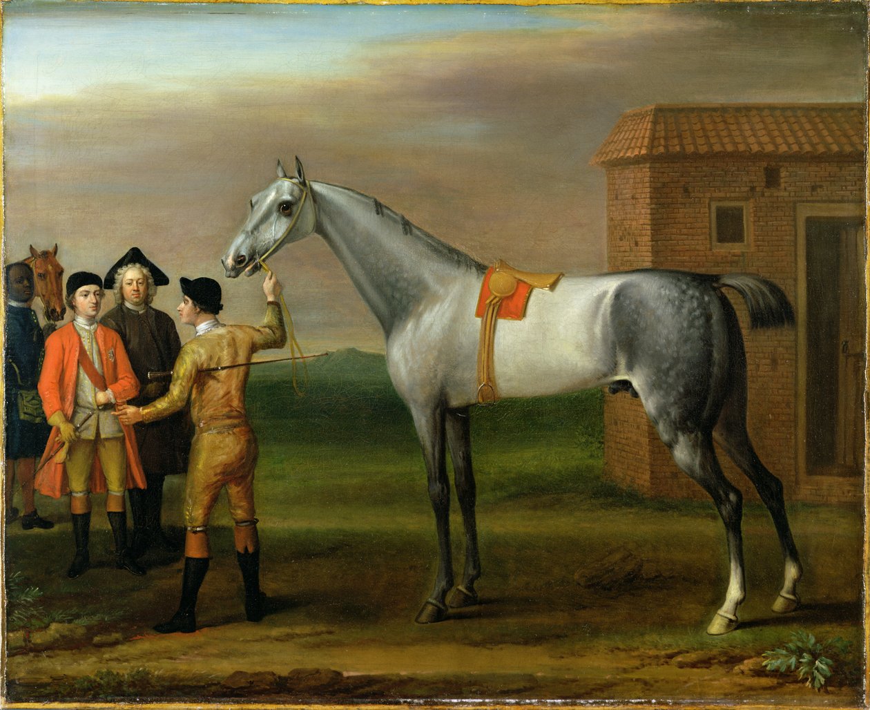 Lamprey, kasama ang kanyang may-ari, si Sir William Morgan, sa Newmarket, 1723 finn tekijältä John Wootton