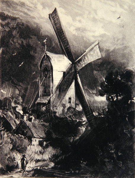 Tehdas lähellä Brightonia, kaiverrus David Lucas (1802-81), n. 1830 (mezzotint, kuivakärki ja muste paperille) tekijältä John (after) Constable