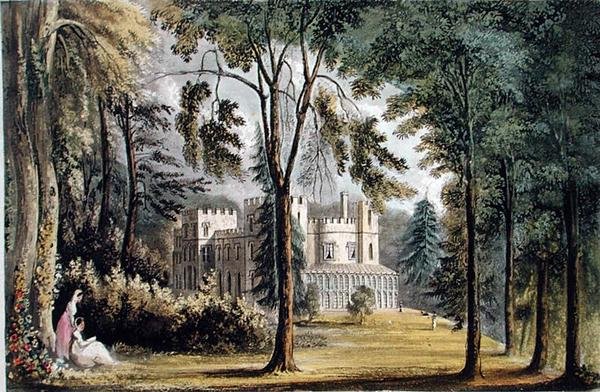 Sophia Lodge, Ackermannin "Arkisto taide", julkaistu n.1826 (värilitho) tekijältä John (after) Gendall