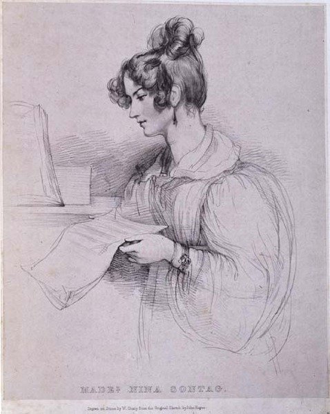 Mademoiselle Nina Sontag, kaivertaja William Sharp (1803-75). tekijältä John (after) Hayter
