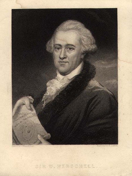 Sir William Herschelin (1738-1822) muotokuva, kaivertanut Edward Scriven (1775-1841) (litho) tekijältä John (after) Russell