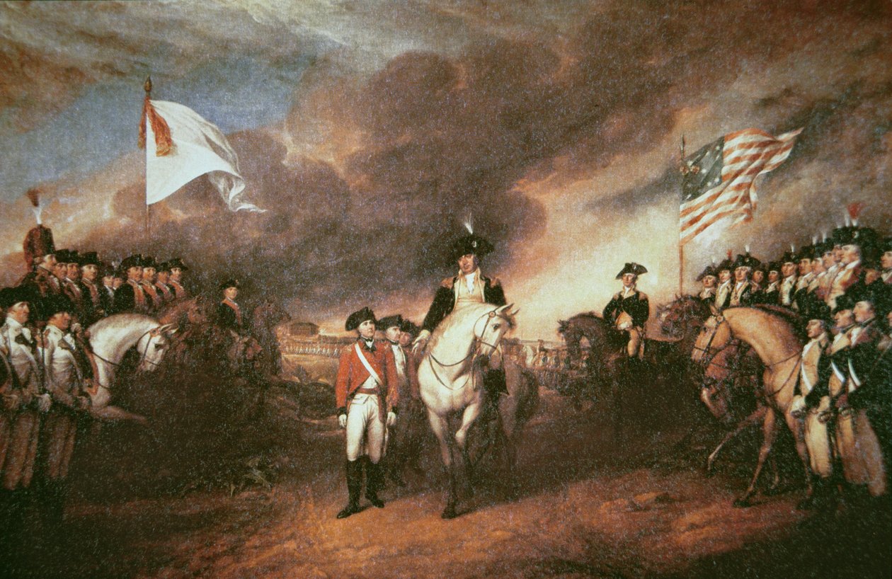 Cornwallisin antautuminen Yorktownissa tekijältä John (after) Trumbull