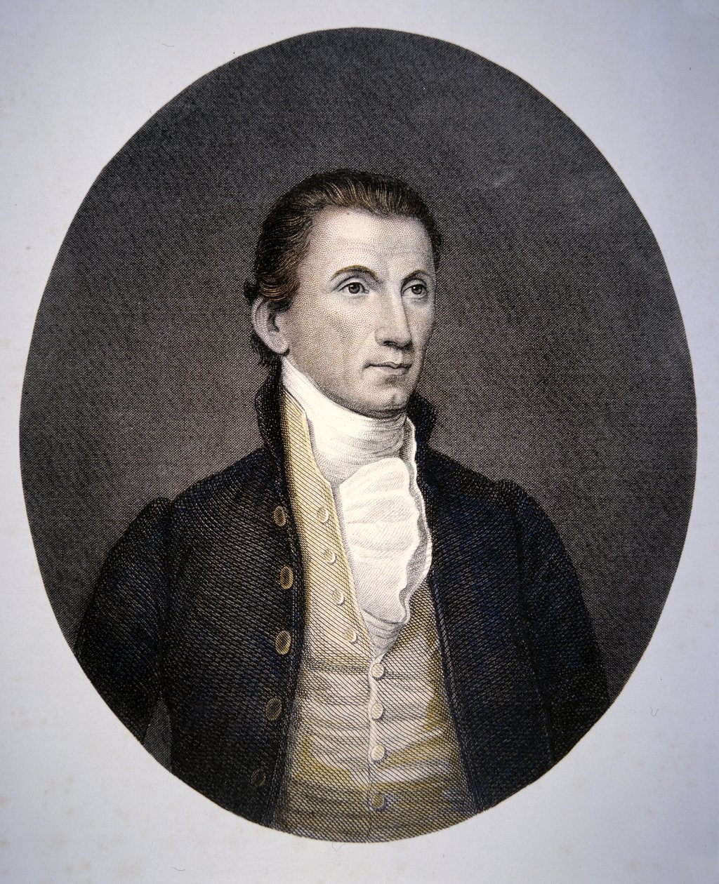 James Monroe (1758-1831) kaiverrus Asher Brown Durand (1796-1886) (värikaiverrus) tekijältä John (after) Vanderlyn
