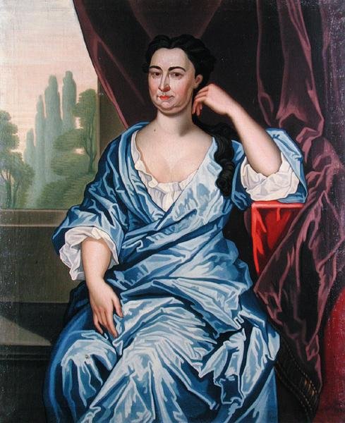 Rouva Kiliaen Van Rensselaer (Maria Van Cortlandt), n. 1730 (öljy kankaalle) tekijältä John (attr.) Watson