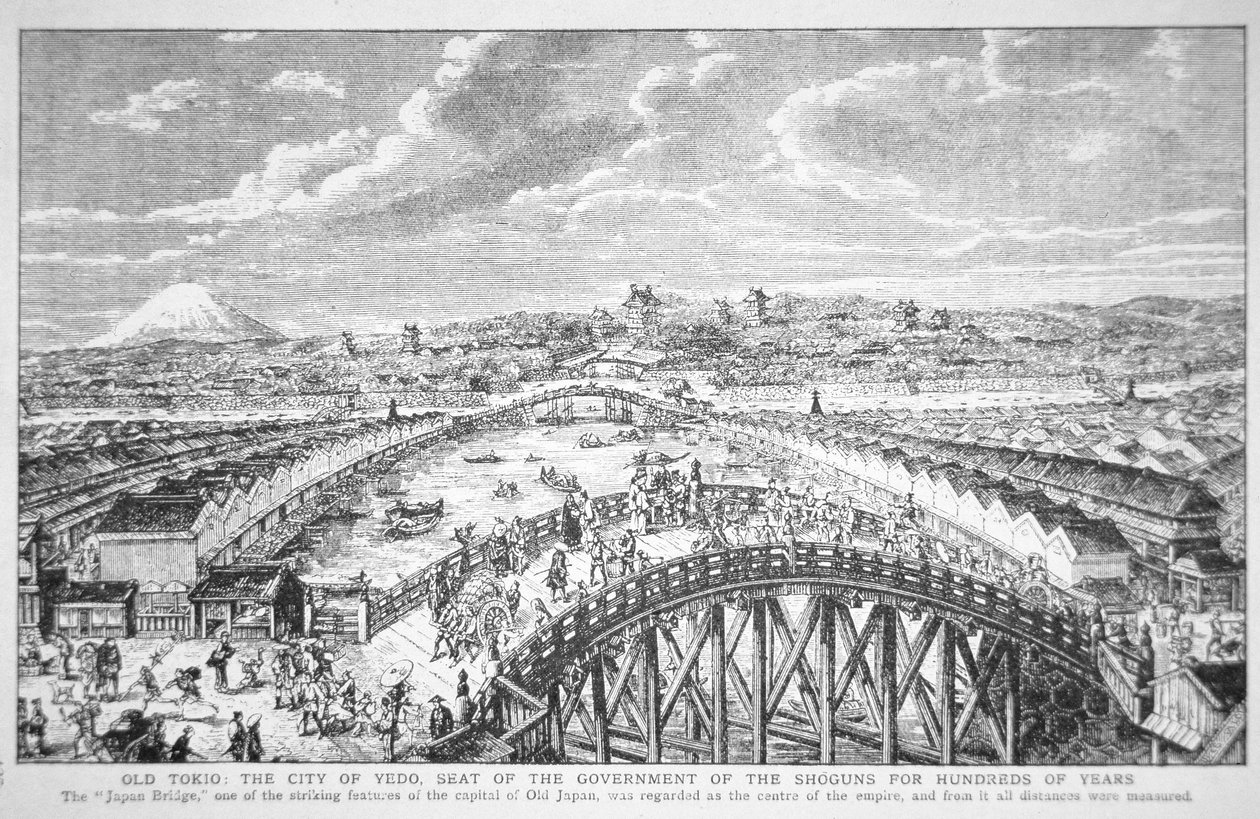 Vanha Tokio: Edon kaupunki (litho) tekijältä Walter Charles Mills